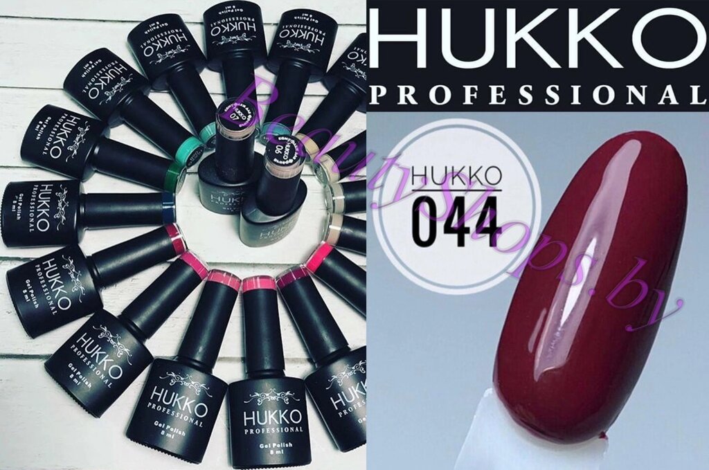 Гель-лак Hukko 8мл №44 вишневый от компании Интернет-магазин BeautyShops - фото 1