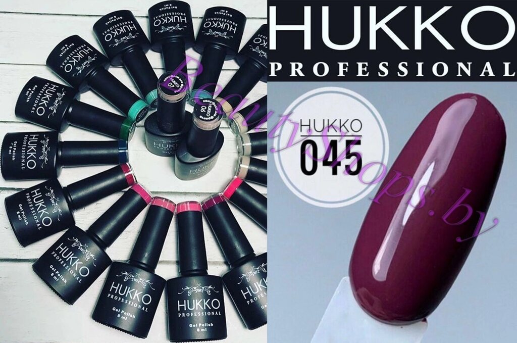 Гель-лак Hukko 8мл №45 бордовый от компании Интернет-магазин BeautyShops - фото 1