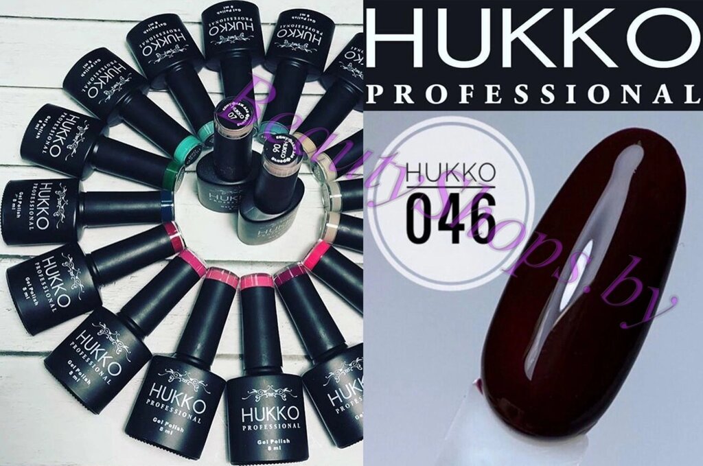 Гель-лак Hukko 8мл №46 вишневый от компании Интернет-магазин BeautyShops - фото 1