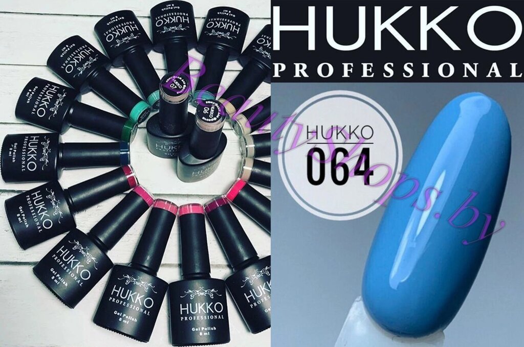 Гель-лак Hukko 8мл №64 голубой от компании Интернет-магазин BeautyShops - фото 1