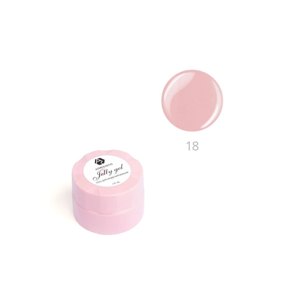 Гель-желе ADRICOCO 10мл №18 камуфлирующий светлый орехово-розовый от компании Интернет-магазин BeautyShops - фото 1