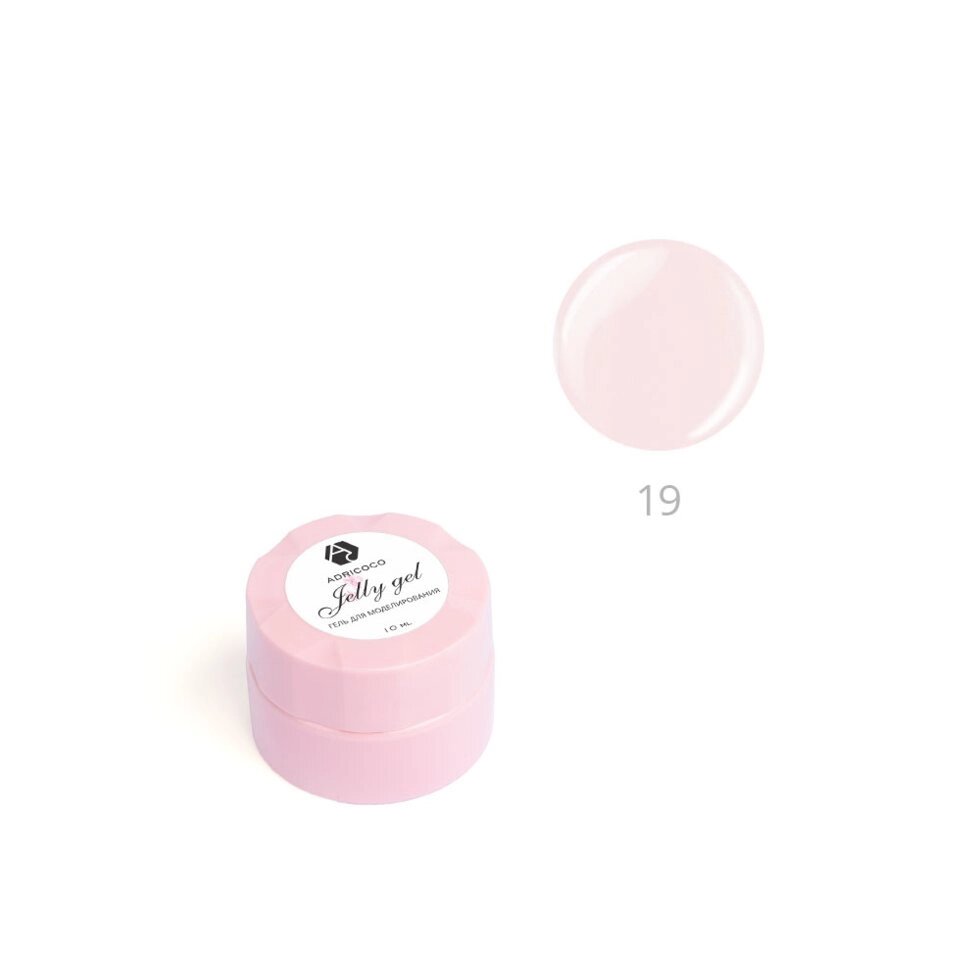 Гель-желе ADRICOCO 10мл №19 камуфлирующий бледный розовый от компании Интернет-магазин BeautyShops - фото 1