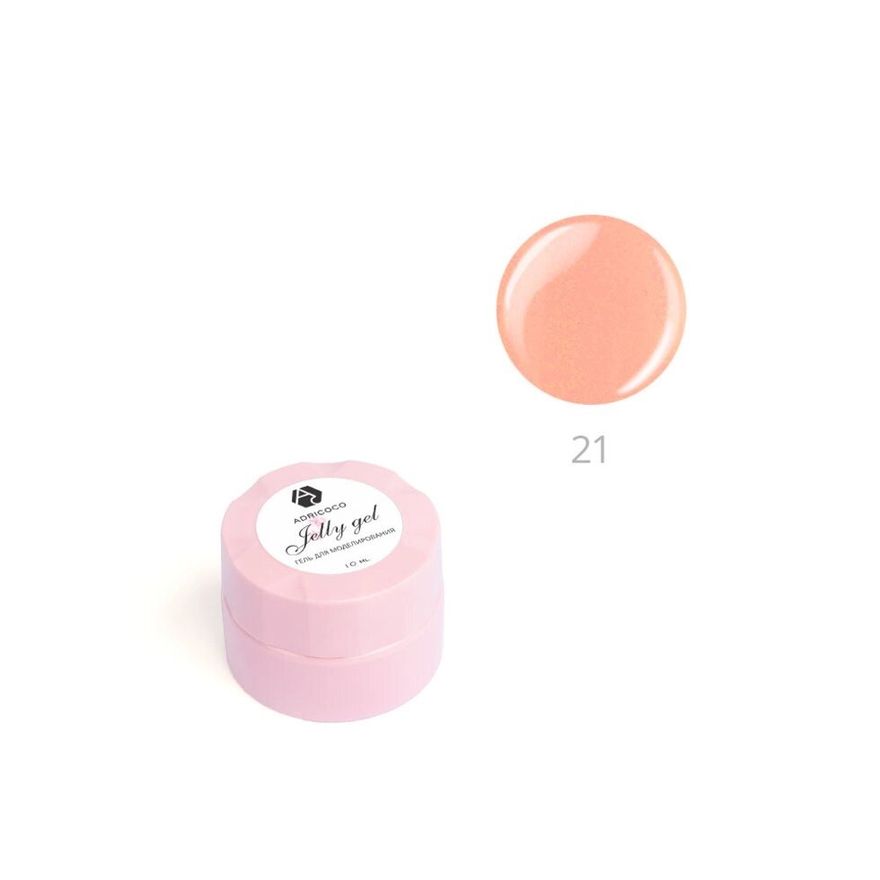 Гель-желе ADRICOCO 10мл №21 камуфлирующий светлый персиковый от компании Интернет-магазин BeautyShops - фото 1