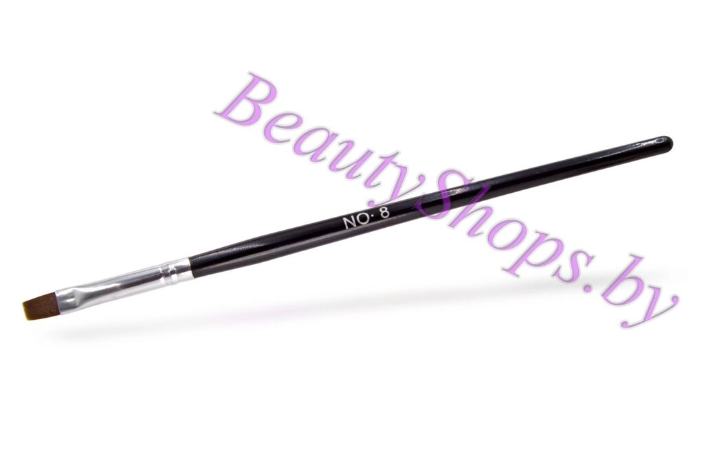 Кисть для геля черная №08 от компании Интернет-магазин BeautyShops - фото 1