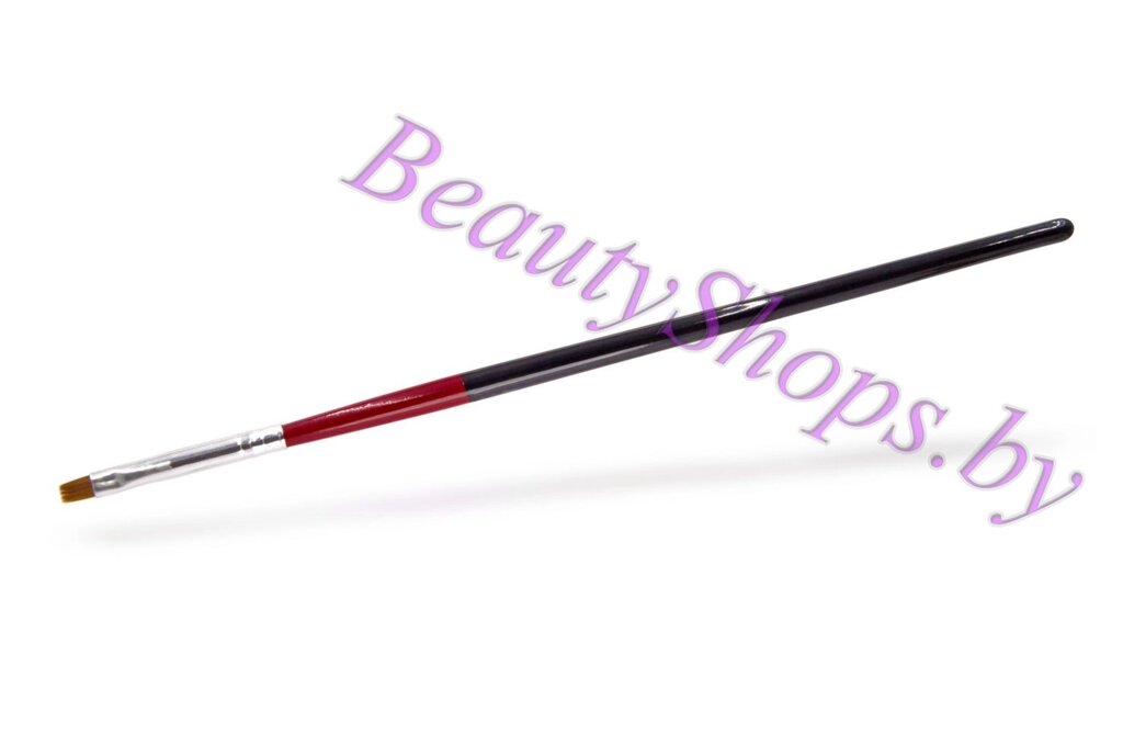 Кисть для геля черно-красная №03 от компании Интернет-магазин BeautyShops - фото 1