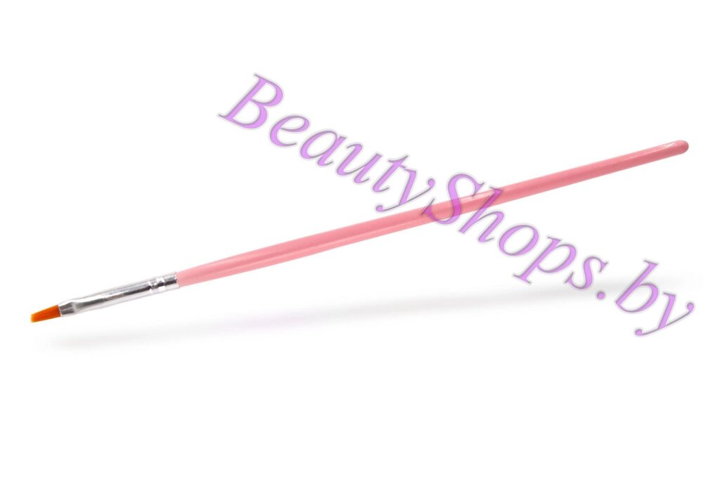 Кисть для геля розовая узкая от компании Интернет-магазин BeautyShops - фото 1