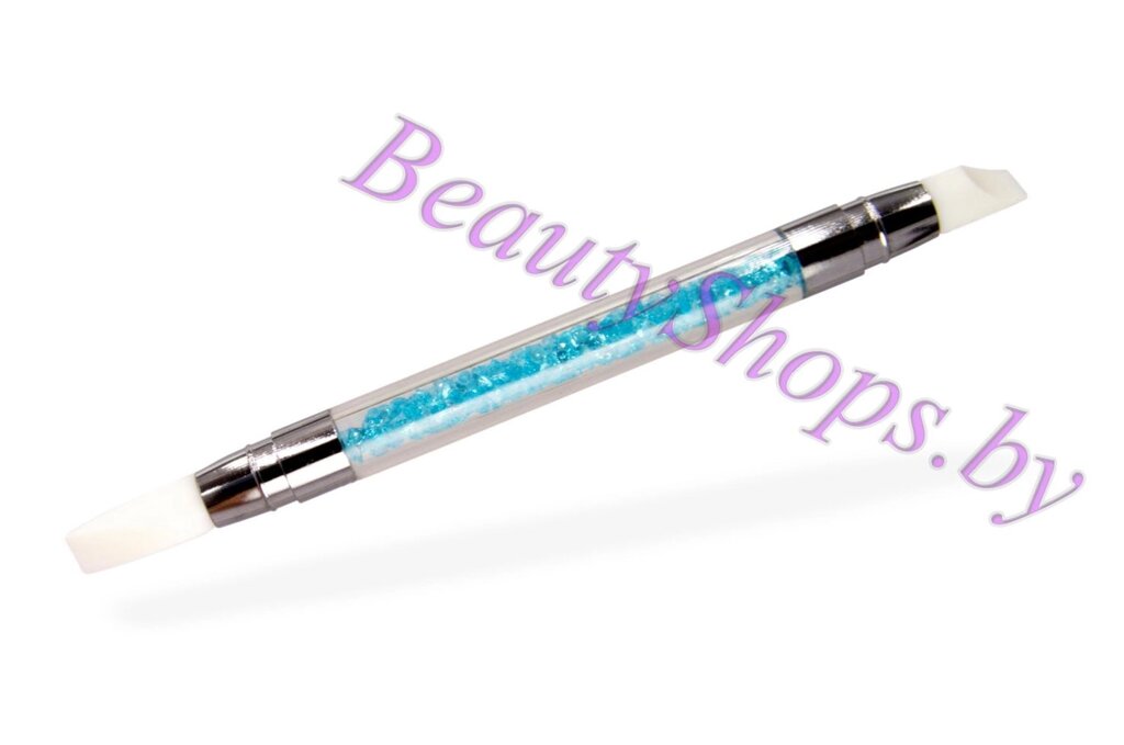 Кисть силиконовая двусторонняя голубая от компании Интернет-магазин BeautyShops - фото 1