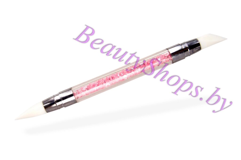 Кисть силиконовая двусторонняя розовая от компании Интернет-магазин BeautyShops - фото 1