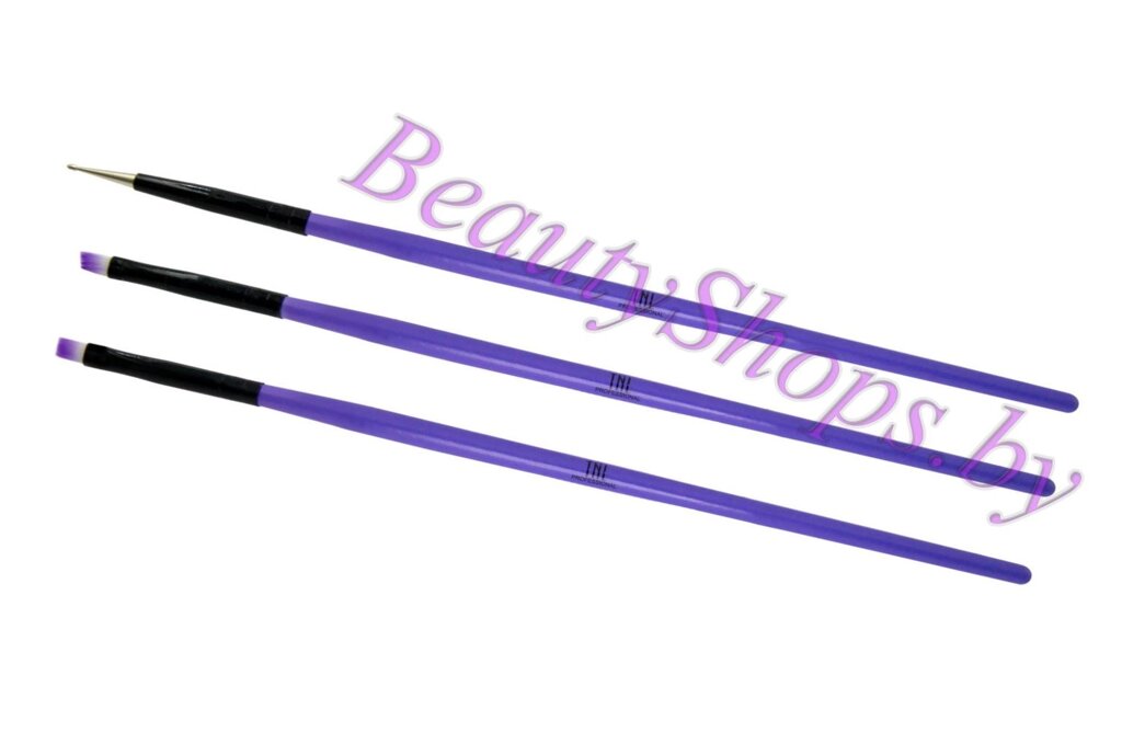 Кисти набор TNL 3шт (фиолетовые) от компании Интернет-магазин BeautyShops - фото 1