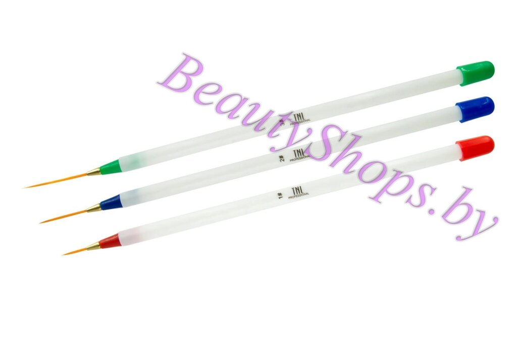 Кисти набор TNL 3шт с цветным колпачком от компании Интернет-магазин BeautyShops - фото 1