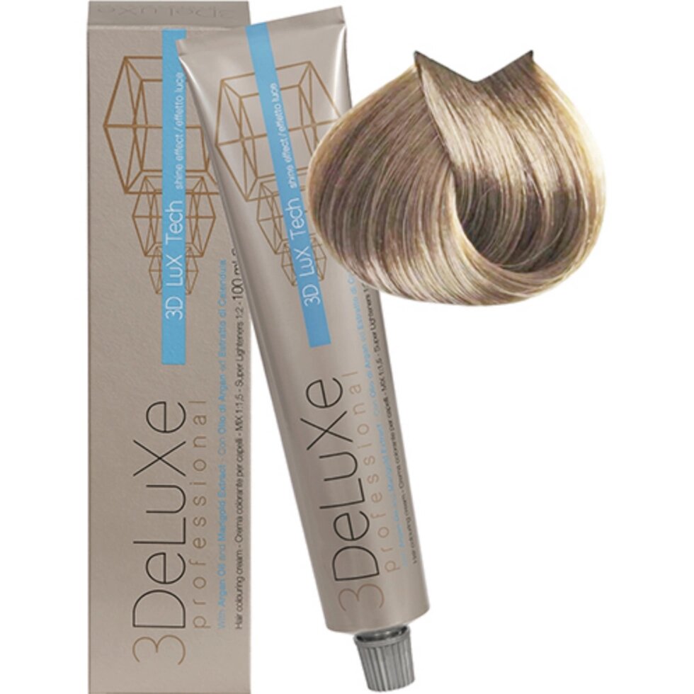Крем-краска для волос 3DeLuXe Professional 10.0 Платиновый блондин 100мл от компании Интернет-магазин BeautyShops - фото 1