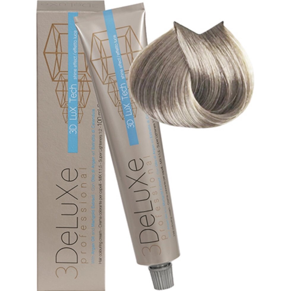 Крем-краска для волос 3DeLuXe Professional 10.1 Платиновый блондин пепельный 100мл от компании Интернет-магазин BeautyShops - фото 1