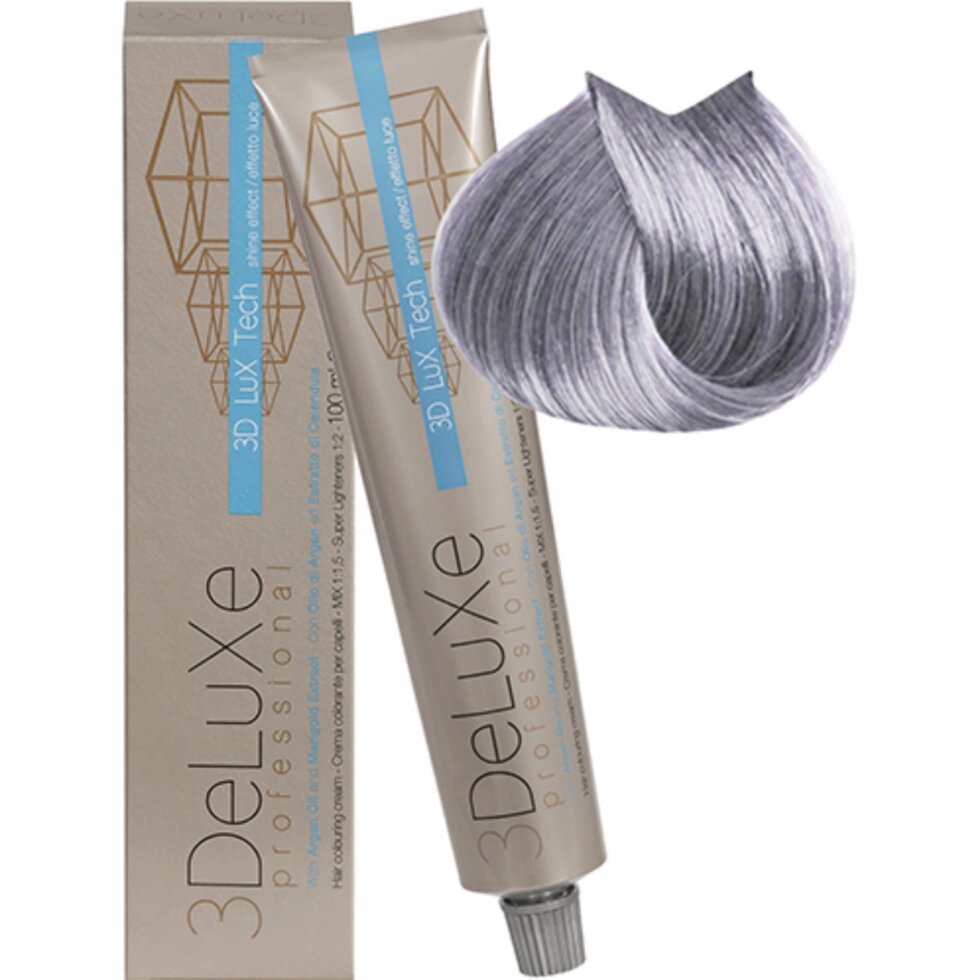Крем-краска для волос 3DeLuXe Professional 10.11 Платиновый блондин интенсивный пепельный 100мл от компании Интернет-магазин BeautyShops - фото 1