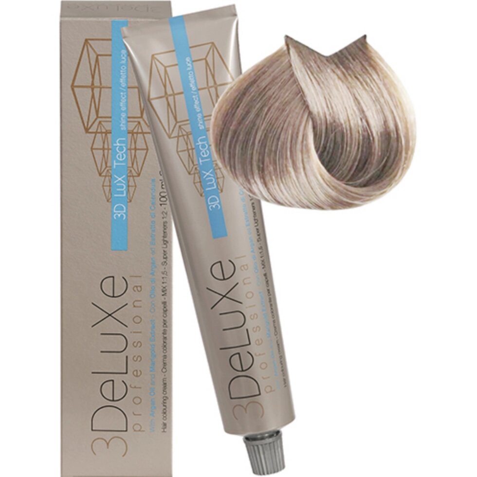Крем-краска для волос 3DeLuXe Professional 12.81 Мерцающий платиновый 100мл от компании Интернет-магазин BeautyShops - фото 1