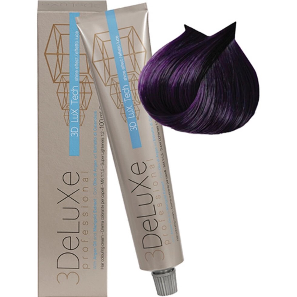 Крем-краска для волос 3DeLuXe Professional 5.20 Светло-каштановый ирис 100мл от компании Интернет-магазин BeautyShops - фото 1