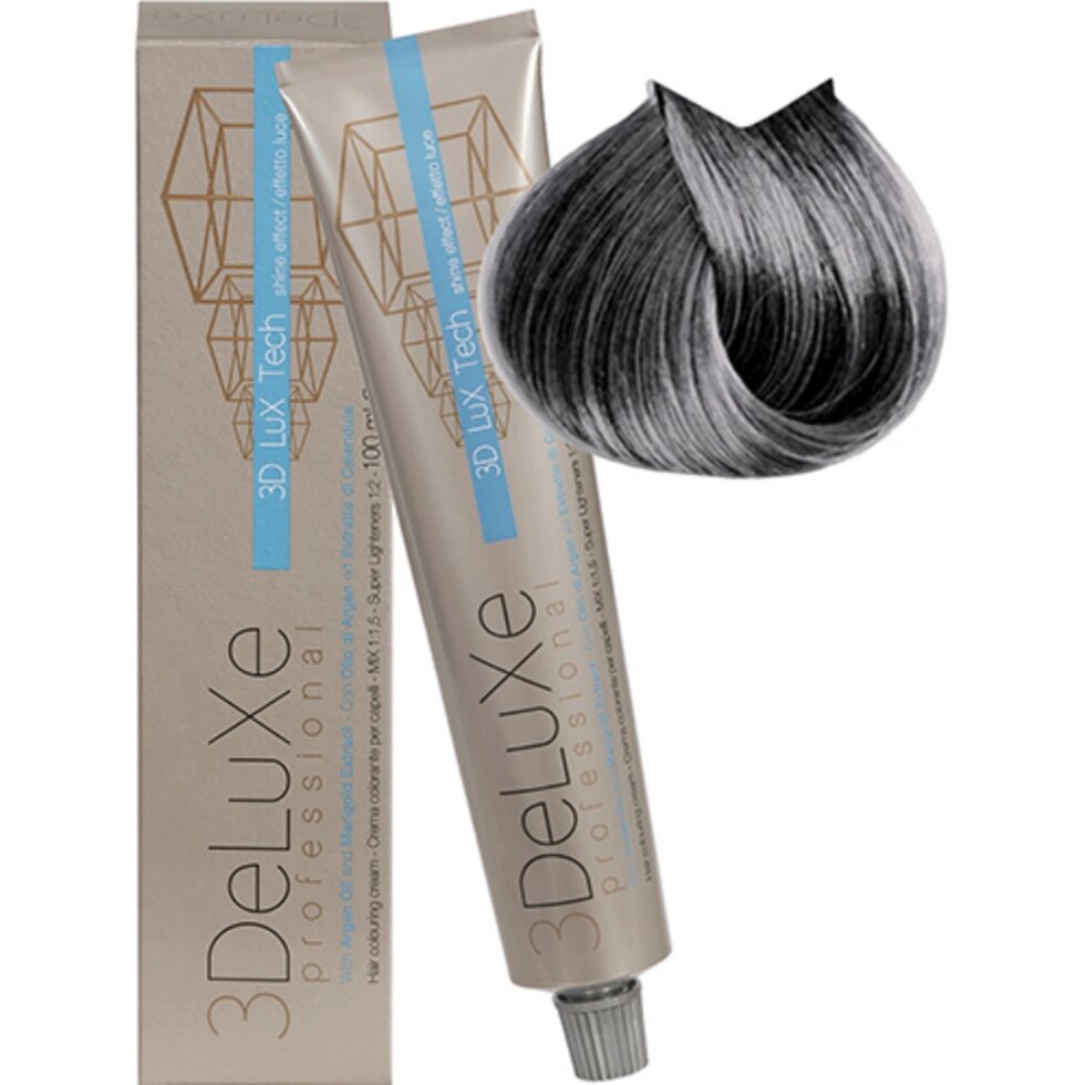 Крем-краска для волос 3DeLuXe Professional 6.12 Тёмный блондин пепельно-перламутровый 100мл от компании Интернет-магазин BeautyShops - фото 1
