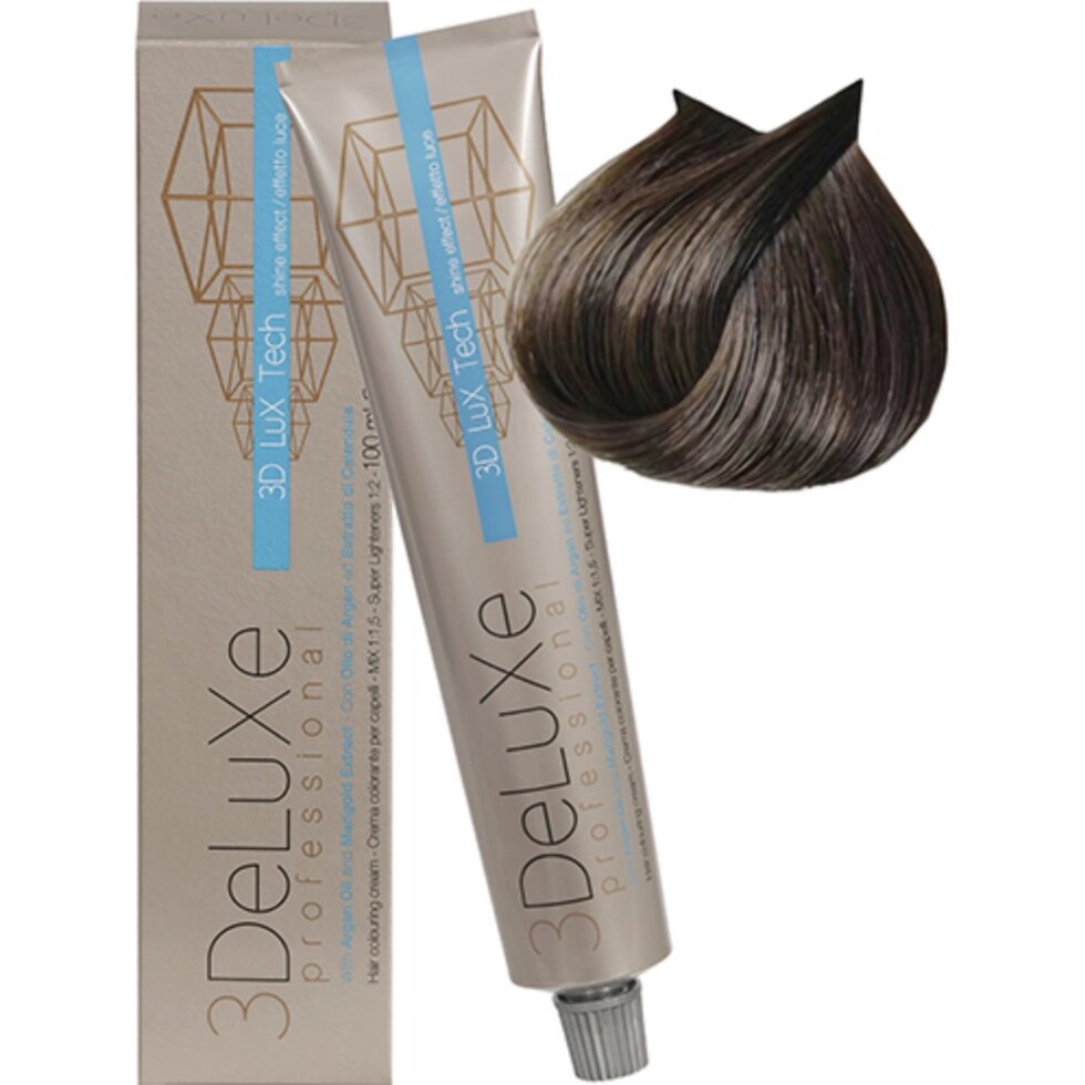 Крем-краска для волос 3DeLuXe Professional 6.13 Тёмный блондин бежевый 100мл от компании Интернет-магазин BeautyShops - фото 1