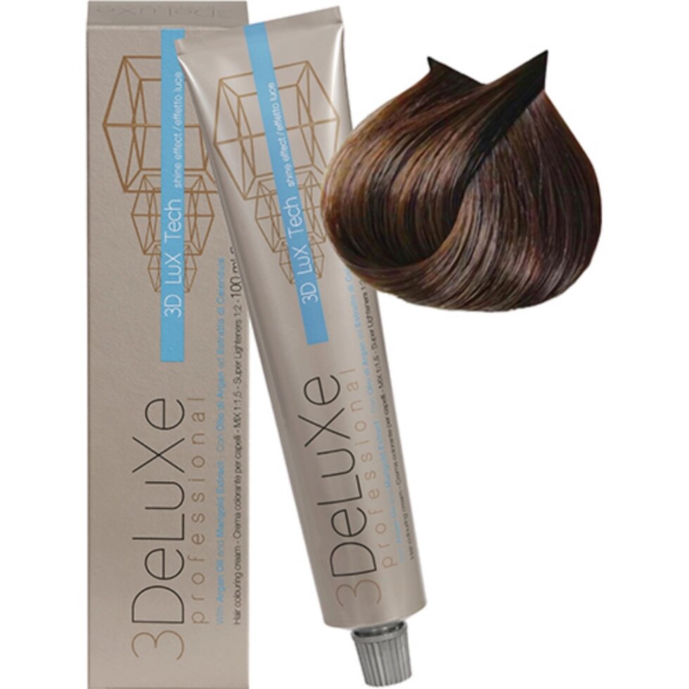Крем-краска для волос 3DeLuXe Professional 6.3 Тёмный блондин золотистый 100мл от компании Интернет-магазин BeautyShops - фото 1
