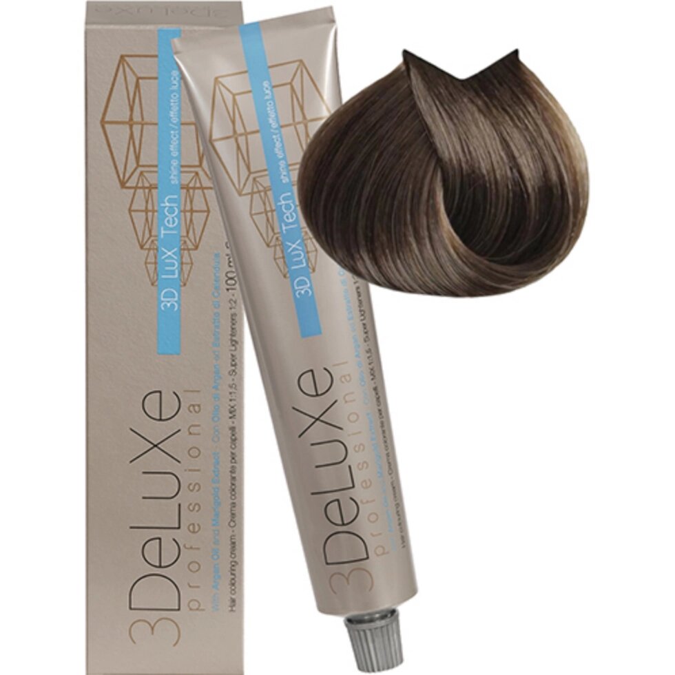 Крем-краска для волос 3DeLuXe Professional 7.07 Холодный блондин 100мл от компании Интернет-магазин BeautyShops - фото 1
