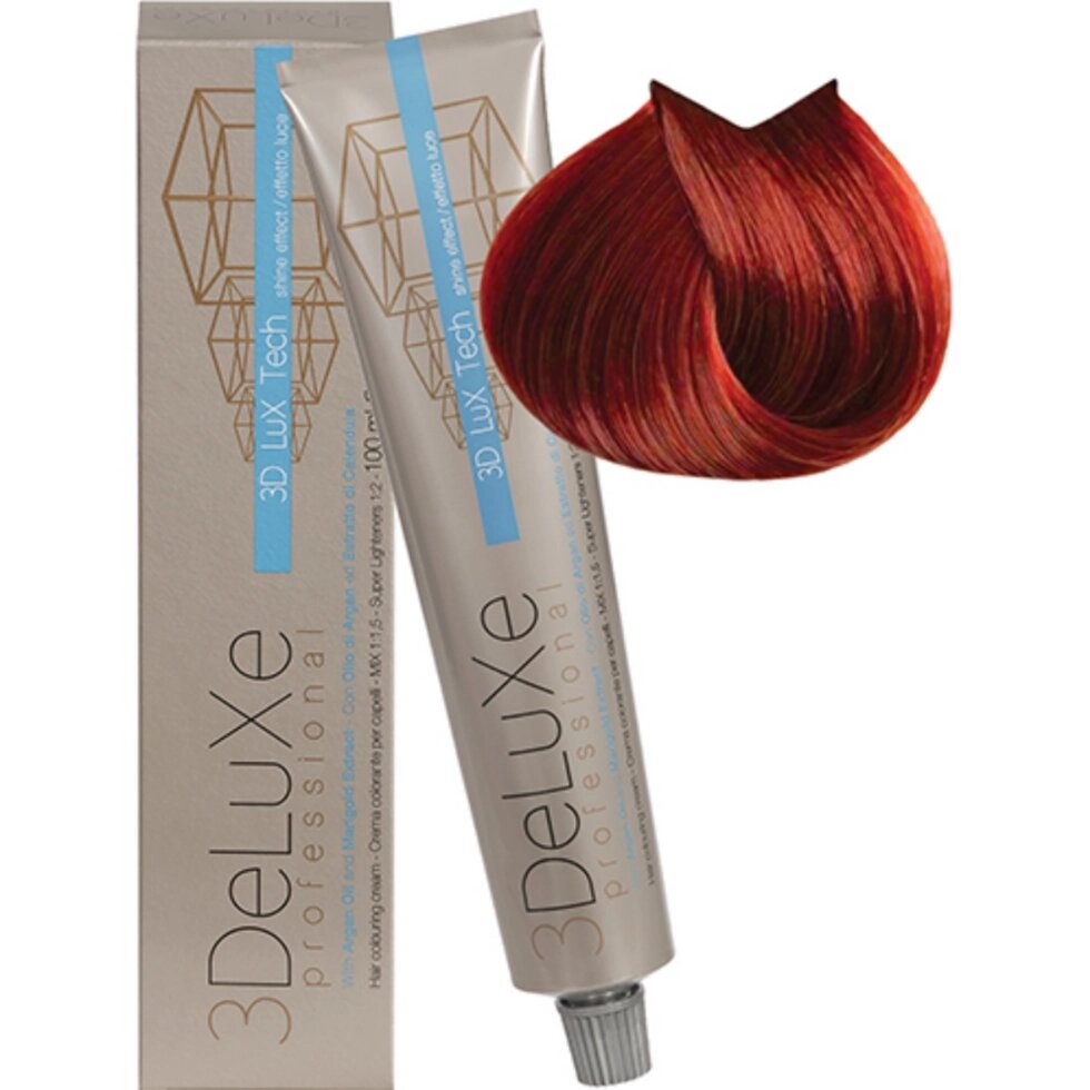 Крем-краска для волос 3DeLuXe Professional 7.64 Блондин медно-красный 100мл от компании Интернет-магазин BeautyShops - фото 1