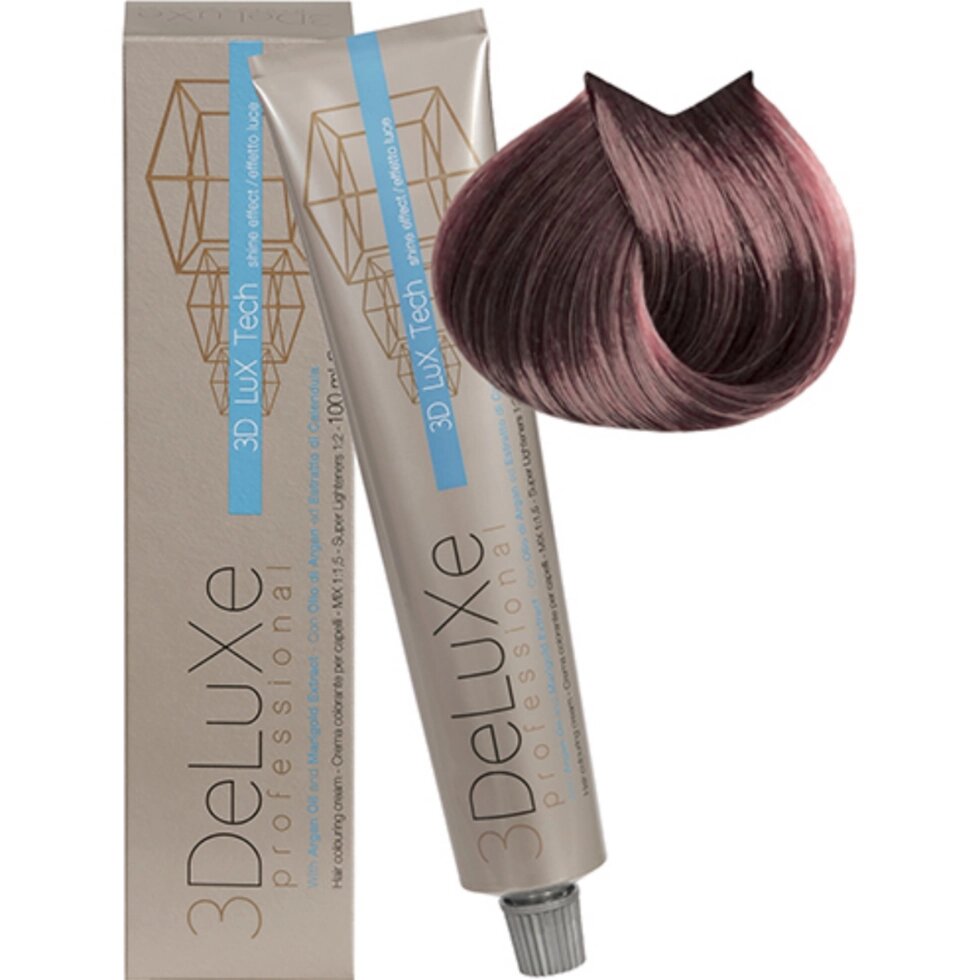 Крем-краска для волос 3DeLuXe Professional 7.72 Блондин каричнево-перламутровый 100мл от компании Интернет-магазин BeautyShops - фото 1