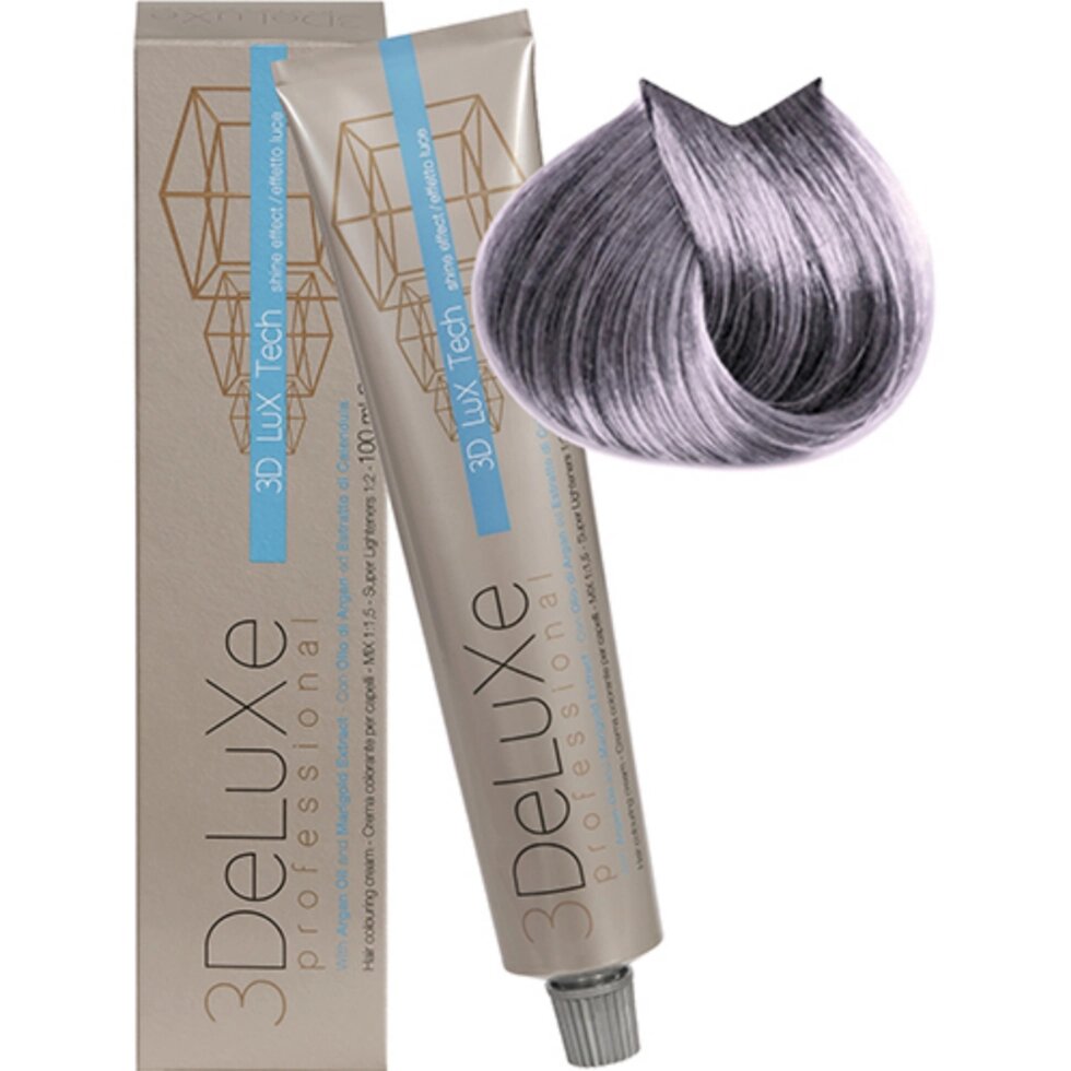 Крем-краска для волос 3DeLuXe Professional 8.12 Светлый блондин пепельно-перламутровый 100мл от компании Интернет-магазин BeautyShops - фото 1