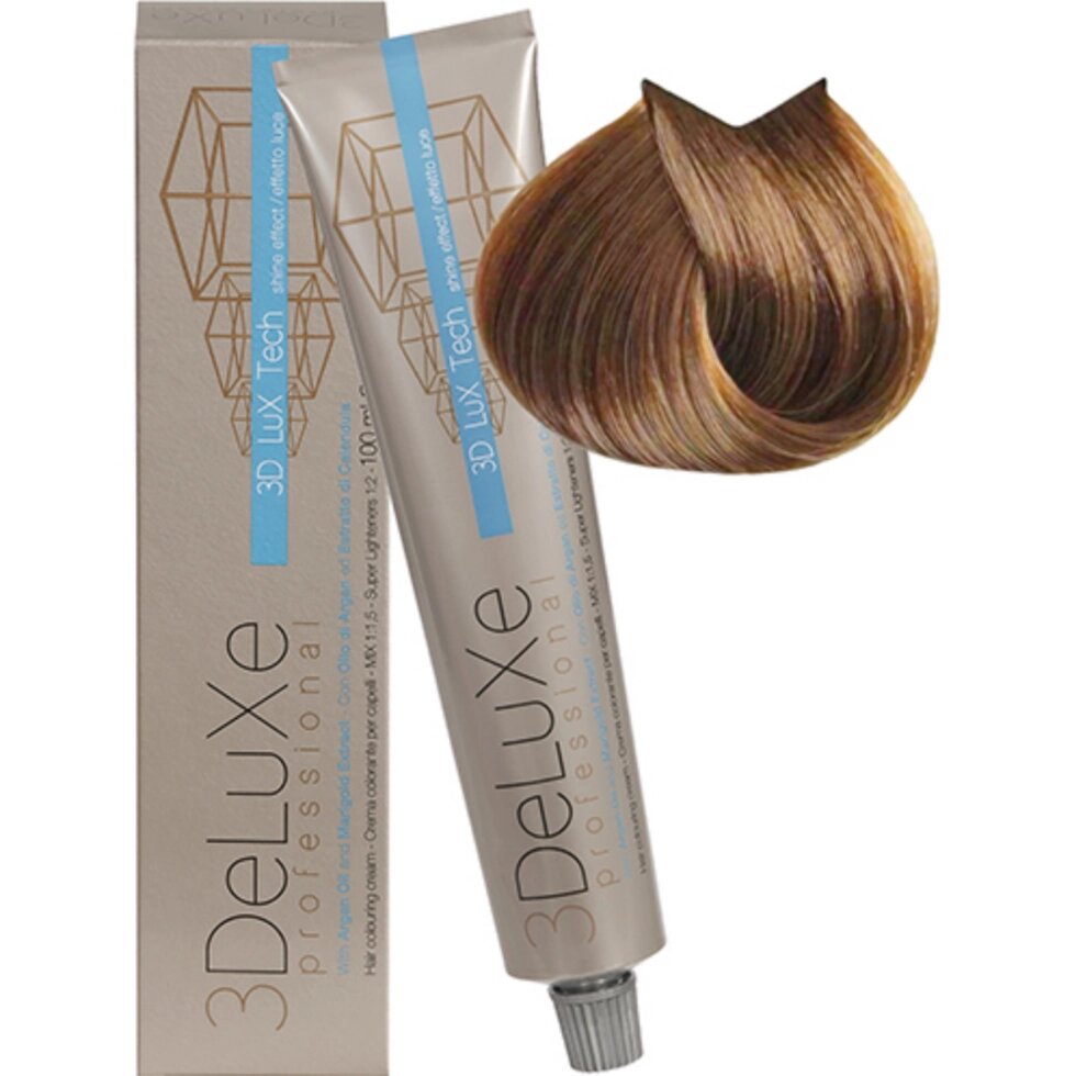 Крем-краска для волос 3DeLuXe Professional 8.3 Светлый блондин золотистый 100мл от компании Интернет-магазин BeautyShops - фото 1