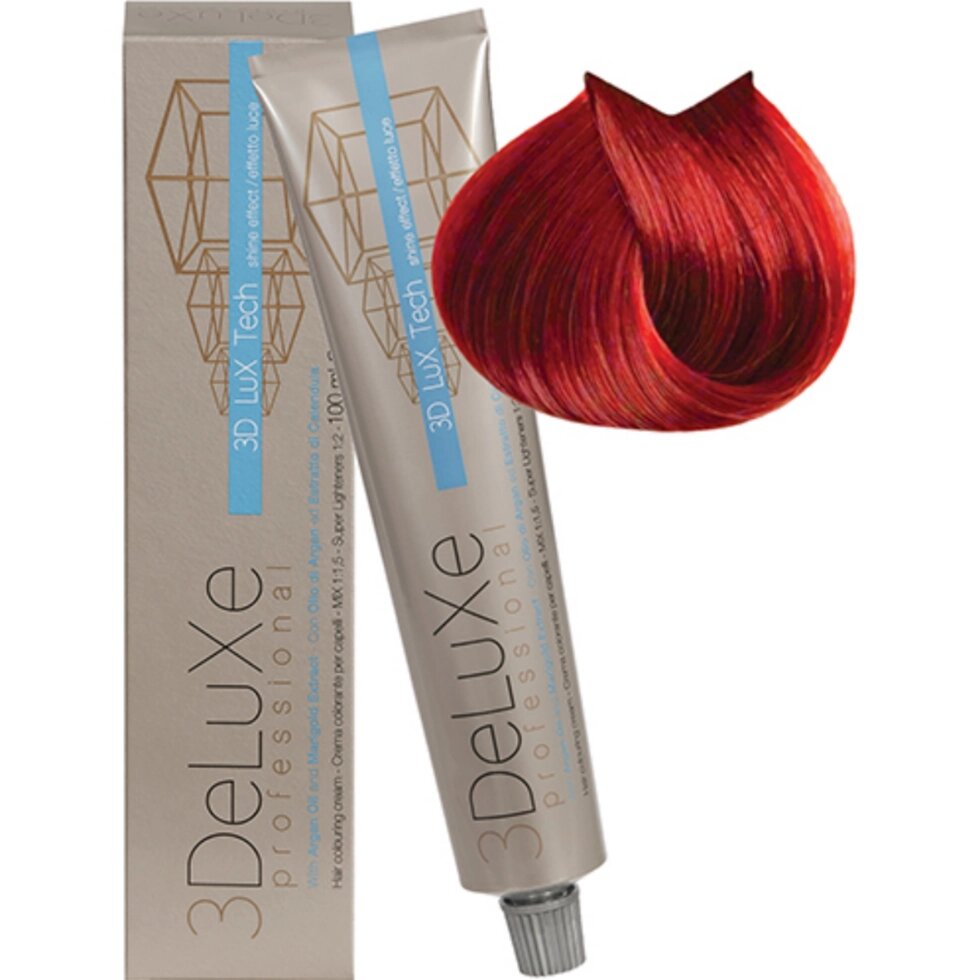 Крем-краска для волос 3DeLuXe Professional 8.66 Светлый блондин насыщенный красный 100мл от компании Интернет-магазин BeautyShops - фото 1