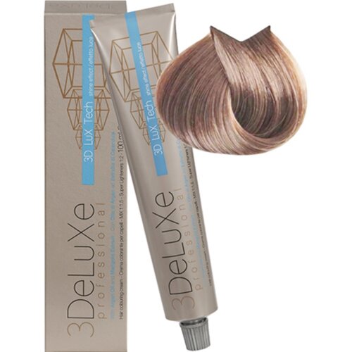 Крем-краска для волос 3DeLuXe Professional 9.02 Очень светлый блондин жемчужный 100мл