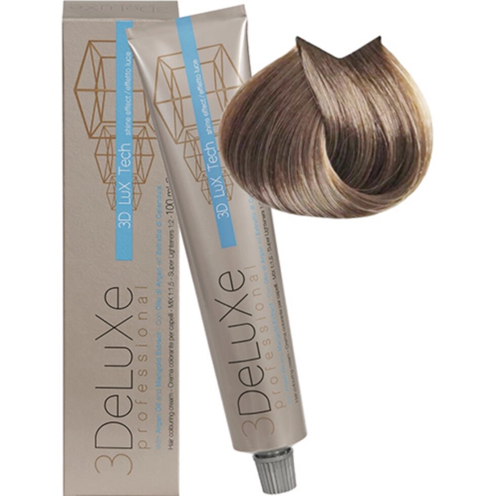 Крем-краска для волос 3DeLuXe Professional 9.07 Холодный очень светлый блондин 100мл от компании Интернет-магазин BeautyShops - фото 1