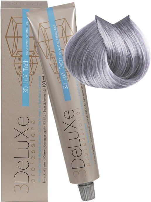 Крем-краска для волос 3DeLuXe Professional - 911 Серебристая глициния 100 мл от компании Интернет-магазин BeautyShops - фото 1
