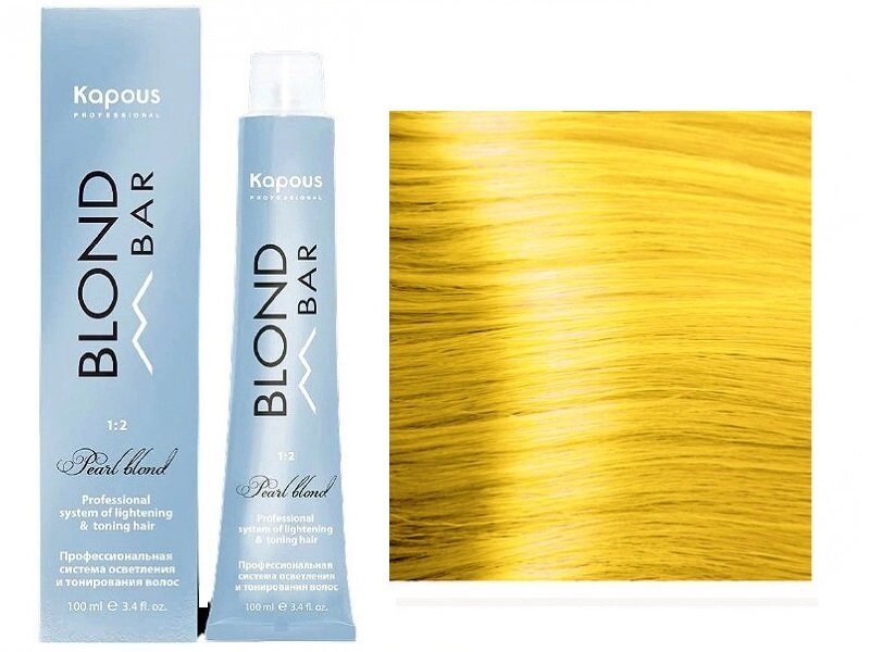 Крем-краска для волос Blond bar Kapous Professional с экстрактом жемчуга Корректор-усилитель 03 Золотой от компании Интернет-магазин BeautyShops - фото 1