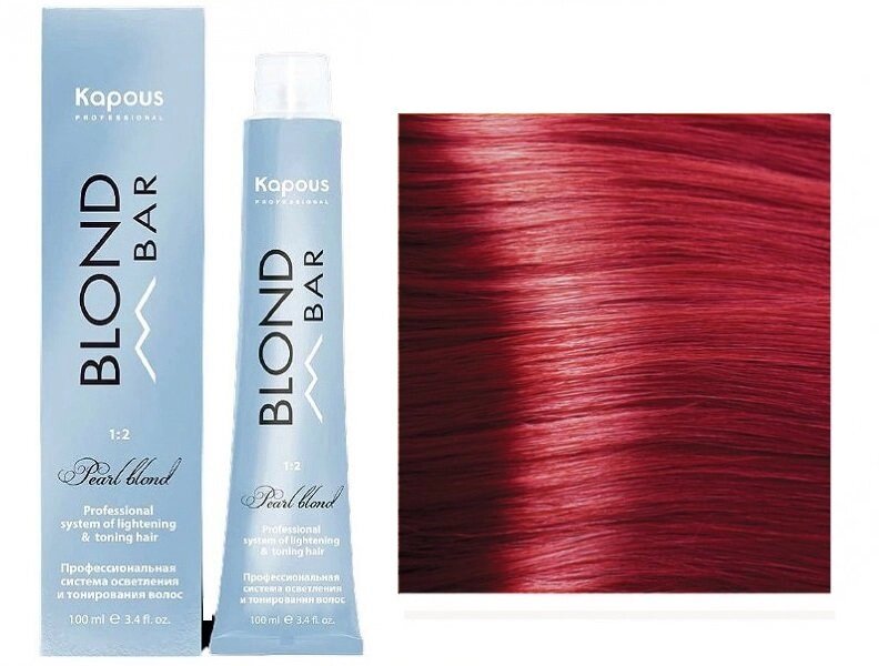 Крем-краска для волос Blond bar Kapous Professional с экстрактом жемчуга Корректор-усилитель 06 Красный от компании Интернет-магазин BeautyShops - фото 1