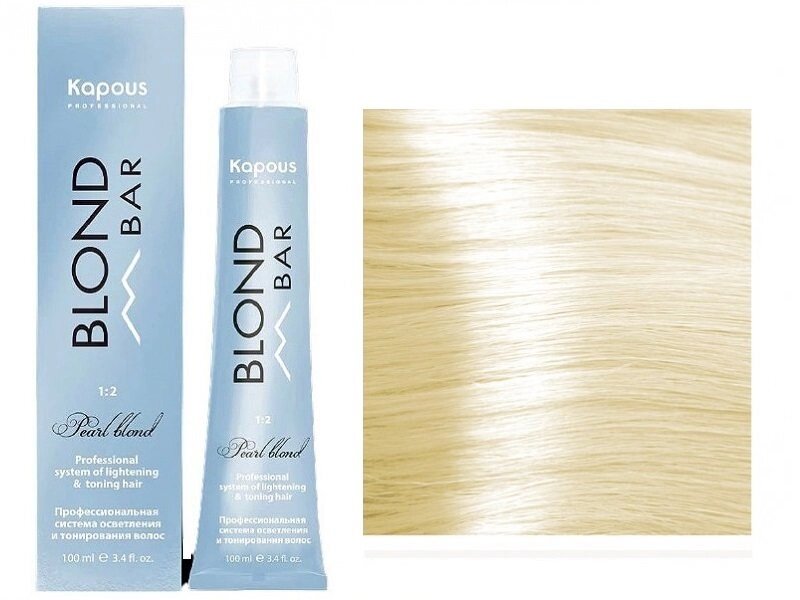 Крем-краска для волос Blond bar Kapous Professional с экстрактом жемчуга Спец блонд 1000 Натуральный от компании Интернет-магазин BeautyShops - фото 1