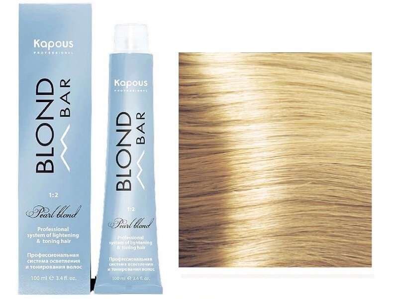 Крем-краска для волос Blond bar Kapous Professional с экстрактом жемчуга Спец блонд 1032 Бежевый перламутровый от компании Интернет-магазин BeautyShops - фото 1