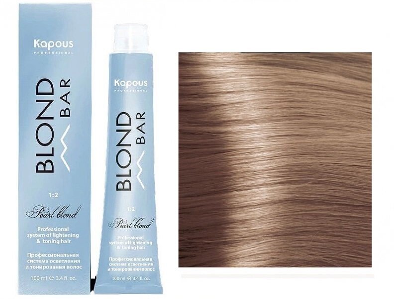 Крем-краска для волос Blond bar Kapous Professional с экстрактом жемчуга Спец блонд 1062 Розовый перламутровый от компании Интернет-магазин BeautyShops - фото 1