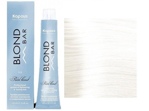 Крем-краска для волос Blond bar Kapous Professional с экстрактом жемчуга Тонирование 000 Прозрачный