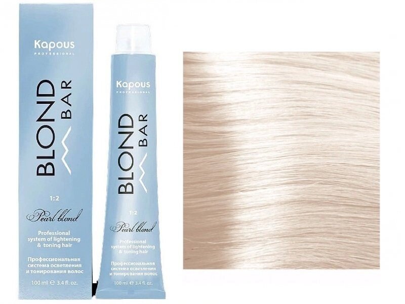 Крем-краска для волос Blond bar Kapous Professional с экстрактом жемчуга Тонирование 002 Черничное безе от компании Интернет-магазин BeautyShops - фото 1
