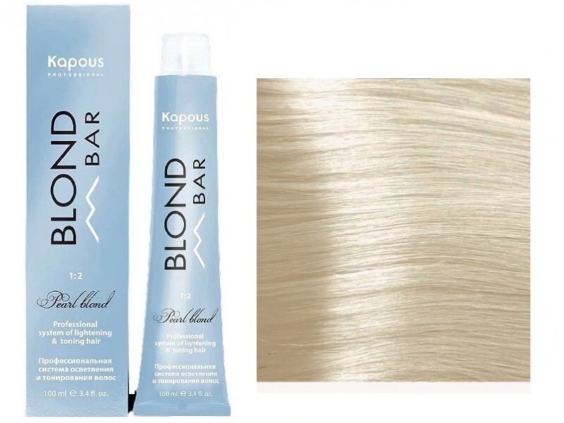 Крем-краска для волос Blond bar Kapous Professional с экстрактом жемчуга Тонирование 023 Перламутровое утро от компании Интернет-магазин BeautyShops - фото 1
