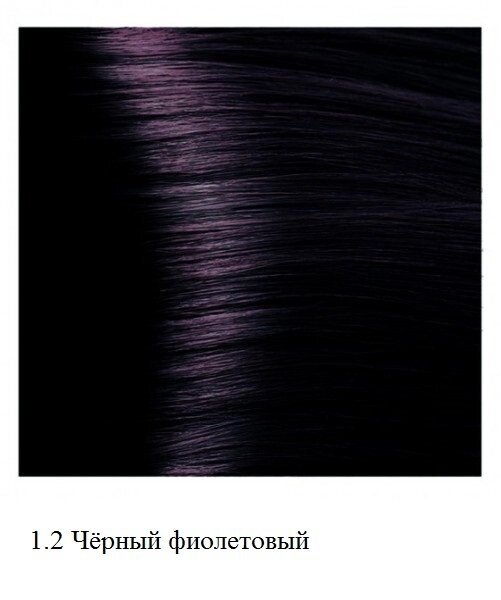 Крем-краска для волос Kapous Hyaluronic 1.2 Чёрный фиолетовый от компании Интернет-магазин BeautyShops - фото 1