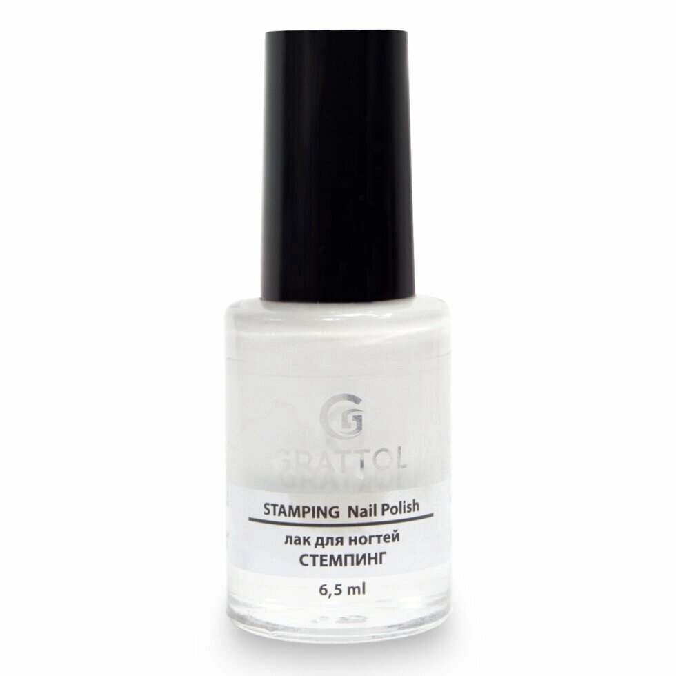 Лак для стемпинга Grattol Stamping 01 White Белый 6,5мл от компании Интернет-магазин BeautyShops - фото 1