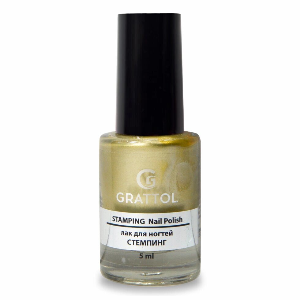 Лак для стемпинга Grattol Stamping 03 Gold Золото 6,5мл от компании Интернет-магазин BeautyShops - фото 1