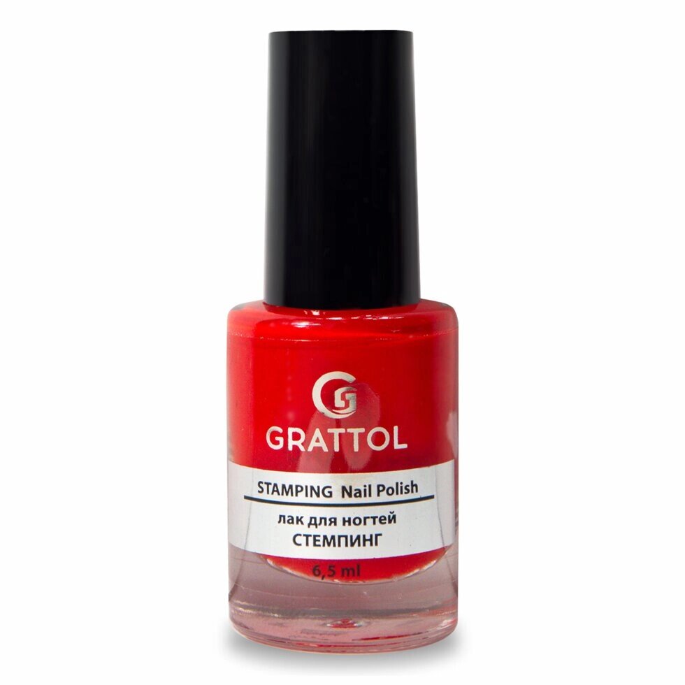 Лак для стемпинга Grattol Stamping 05 Red Красный 6,5мл от компании Интернет-магазин BeautyShops - фото 1