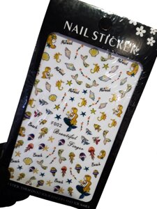 Наклейки для дизайна на клейкой основе Nail Sticker F002