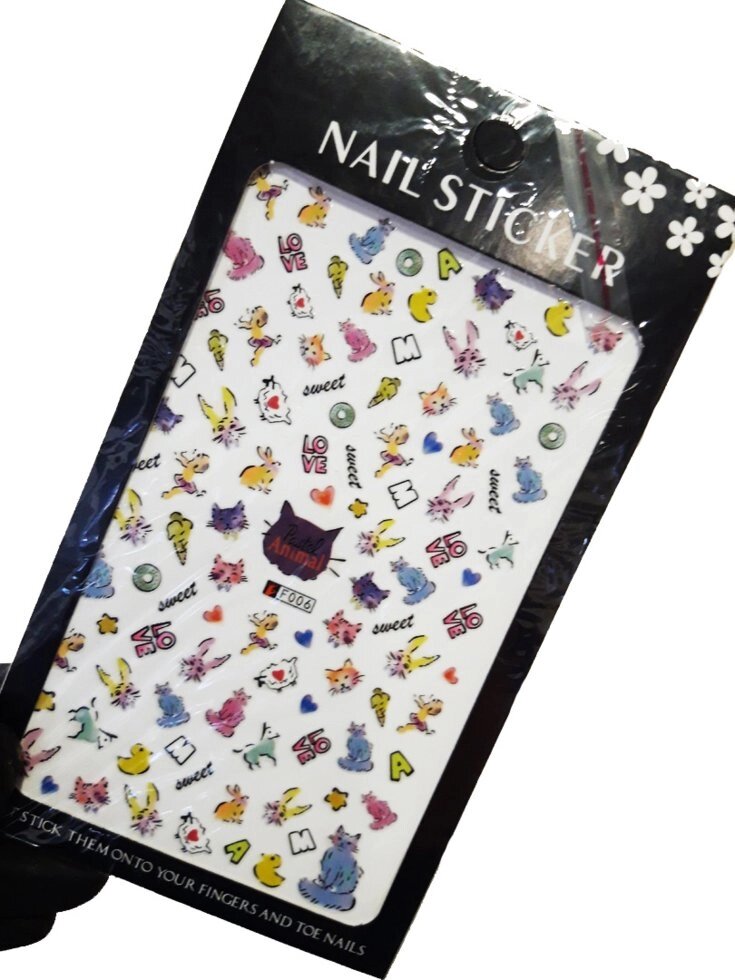 Наклейки для дизайна на клейкой основе Nail Sticker F006 от компании Интернет-магазин BeautyShops - фото 1