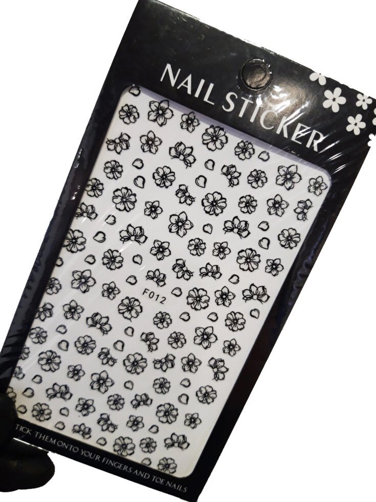 Наклейки для дизайна на клейкой основе Nail Sticker F012 от компании Интернет-магазин BeautyShops - фото 1