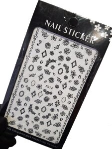 Наклейки для дизайна на клейкой основе Nail Sticker F014