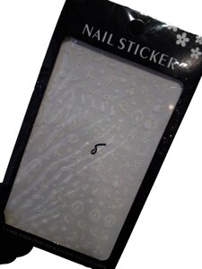 Наклейки для дизайна на клейкой основе Nail Sticker F017 б