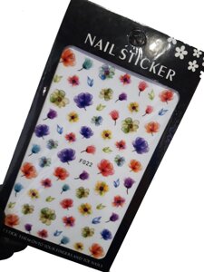 Наклейки для дизайна на клейкой основе Nail Sticker F022