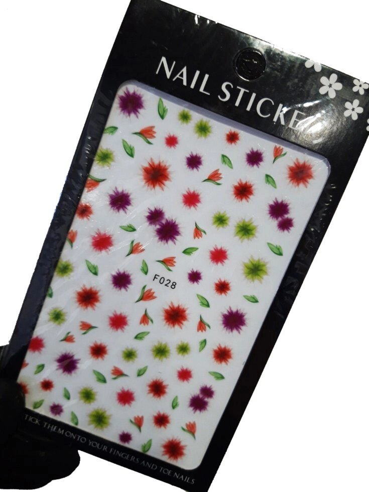 Наклейки для дизайна на клейкой основе Nail Sticker F028 от компании Интернет-магазин BeautyShops - фото 1